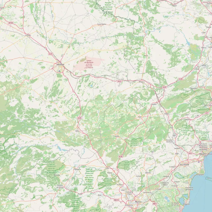 Fuente-Álamo y su comarca, de Albacete a Murcia.